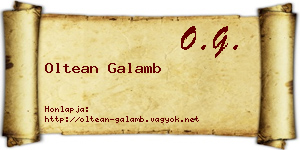 Oltean Galamb névjegykártya